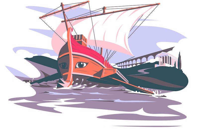 The Boat’s last ride. time: 1880s
